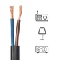 Câble ho3vvh2f 2x0.75  noir 15 métres