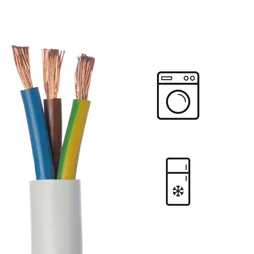 Câble ho5vvf 3g 2.5  blanc  10 métres