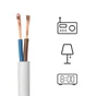 Câble électrique h03vvf, LEXMAN, 2 x 0.75 mm2 blanc 10 m