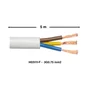 Câble électrique h03vv-f, LEXMAN, 3G0 x 0.75 mm2 blanc 5 m