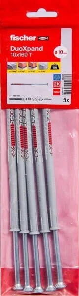 Cheville bimatière, FISCHER DUOXPD 10X160T, 5 pièces