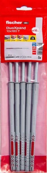 Cheville bimatière, FISCHER DUOXPD 10X180T, 5 pièces