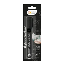 Stylo peinture noir satin MAISON DECO pochoir 0.01l