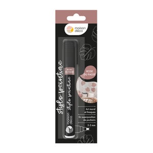 Stylo peinture rose satin MAISON DECO pochoir 0.01l