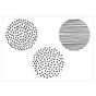 Pochoir L, Trio motifs ronds, MAISON DECO