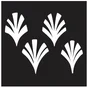 Pochoir L, Palme graphique, MAISON DECO