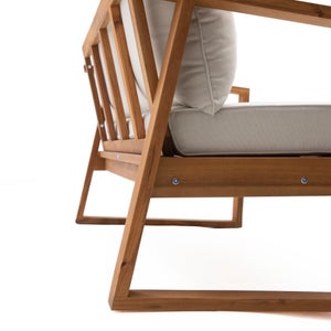 Salon bas en acacia Solaris NATERIAL, 4 personnes