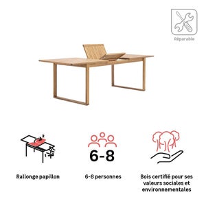 Table en acacia 8 personnes Solaris II NATERIAL