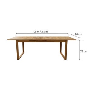 Table en acacia 8 personnes Solaris II NATERIAL