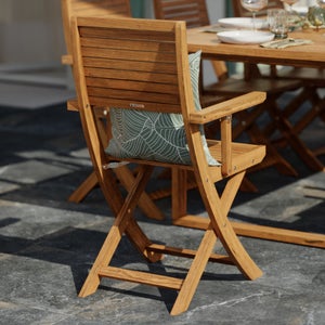 Lot 2 fauteuils en acacia Solaris II NATERIAL