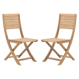 Lot de 2 chaises Solaris II en acacia miel NATERIAL