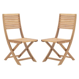Lot de 2 chaises Solaris II en acacia miel NATERIAL