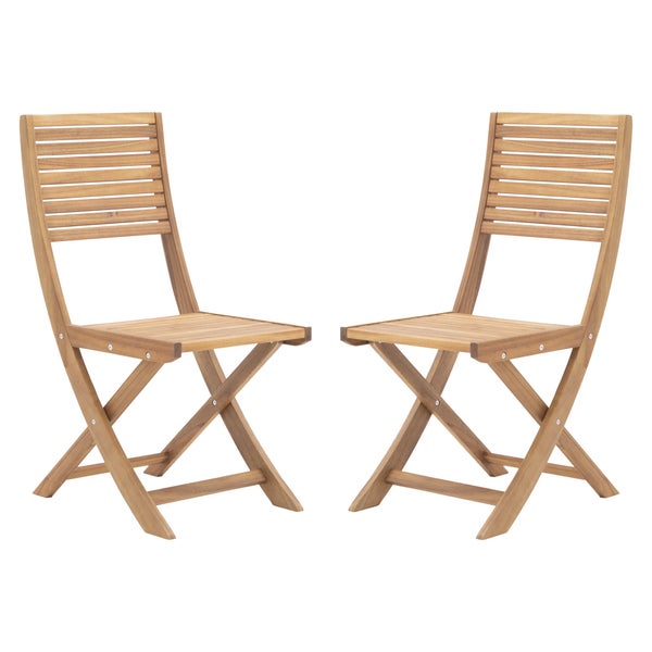 Lot de 2 chaises Solaris II en acacia miel NATERIAL