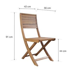 Lot de 2 chaises Solaris II en acacia miel NATERIAL