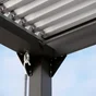 Pergola bioclimatique autoportante First II aluminium gris anthracite, 9m²