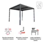 Pergola bioclimatique autoportante First II aluminium gris anthracite, 9m²
