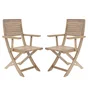 Lot de 2 fauteuils NATERIAL en acacia, Solaris II