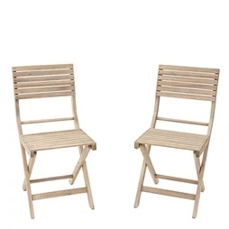 Lot de 2 chaises, NATERIAL en acacia, Solis II