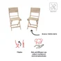 Lot de 2 chaises, NATERIAL en acacia, Solis II