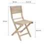 Lot de 2 chaises, NATERIAL en acacia, Solis II