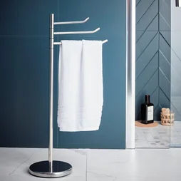 Porte serviette, à poser, 3 barres, Cancun, chromé, SENSEA