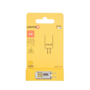 Ampoule dispositif led monte en surface (smd), LEXMAN, GY6.35, 205Lm = 1.7W