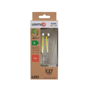 Ampoule led à filament, LEXMAN, E27, 1055Lm = 4.9 watts