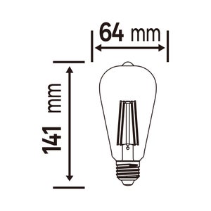 Ampoule led à filament, LEXMAN, E27, 1055Lm = 4.9 watts