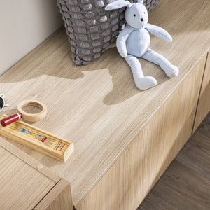 Plateau de finition SPACEO Evo'm L.183,6 x P.40 x Ep. 2 cm effet bois naturel