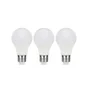 Lot de 3 ampoules led, plastique, E27, 806lm = 60W, blanc chaud, LEXMAN