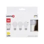 Lot de 3 ampoules led, plastique, E27, 806lm = 60W, blanc neutre, LEXMAN