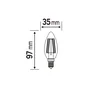 Lot de 3 ampoules led à filament  E14, 806Lm = 5.9W, LEXMAN