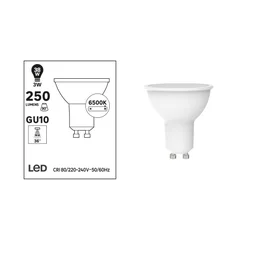 Ampoule led, réflecteur GU10, 250lm = 38W, blanc chaud