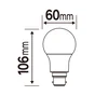 Ampoule led, B22, 470lm = 40W, blanc chaud