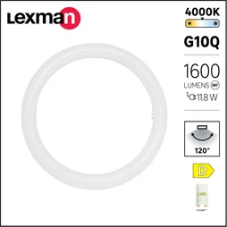 Tube led G10Q, 1600lm = 32W, blanc neutre, LEXMAN