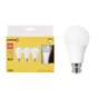 Lot de 3 ampoules led, plastique, B22, 1521lm = 100W, blanc chaud, LEXMAN
