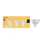 Lot de 3 ampoules led, réflecteur GU5.3, 100°, 450lm = 36W, blanc chaud, LEXMAN