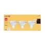 Lot de 3 ampoules led, réflecteur GU5.3, 100°, 450lm = 36W, blanc chaud, LEXMAN