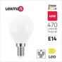 Ampoule led, plastique, sphérique, E14, 470lm = 40W, blanc chaud, LEXMAN