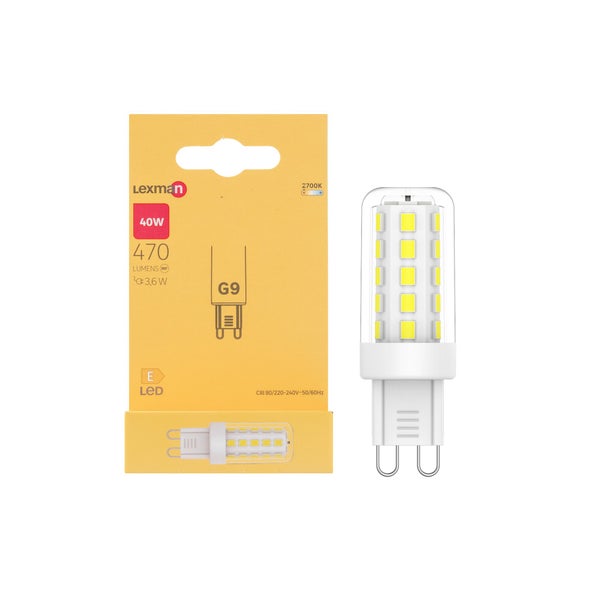 Ampoule led, capsule G9, 470lm = 40W, blanc chaud, LEXMAN