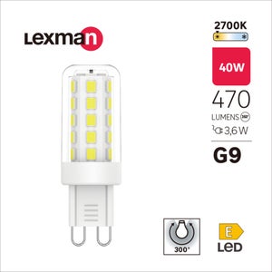 Ampoule led, capsule G9, 470lm = 40W, blanc chaud, LEXMAN