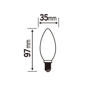 Ampoule led, flamme, E14, 470lm = 40W, blanc neutre, LEXMAN