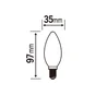 Ampoule led, flamme, E14, 806lm = 60W, blanc neutre, LEXMAN