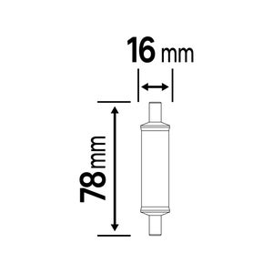 Ampoule led, tube R7S, 78mm, 470lm = 40W, blanc neutre, LEXMAN