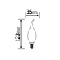 Ampoule led flamme coup de vent e14 3,4w=40w 470lm depoli 2700k LEXMAN