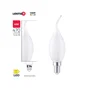 Ampoule led flamme coup de vent e14 3,4w=40w 470lm depoli 4000k LEXMAN