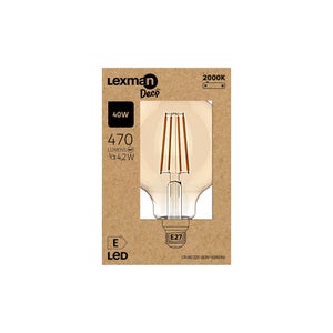 Ampoule led décorative, globe 95mm, E27, 470lm = 40W, blanc très chaud, LEXMAN