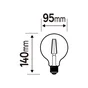 Ampoule led décorative, globe 95mm, E27, 470lm = 40W, blanc très chaud, LEXMAN