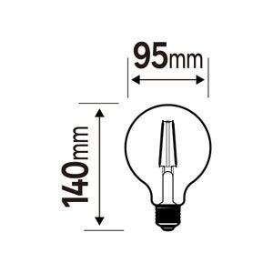 Ampoule led décorative, globe 95mm, E27, 470lm = 40W, blanc très chaud, LEXMAN