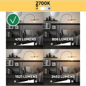 Ampoule led, flamme, E14, 470lm = 40W, blanc chaud, LEXMAN